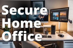 The featured image should contain a well-organized and secure home office setup